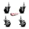 Service Caster True 890883720 883720 3'' Replacement Caster Set with Brakes, 4PK TRU-SCC-TS20S314-POS-121310-2-TLB-2 - alternate 2